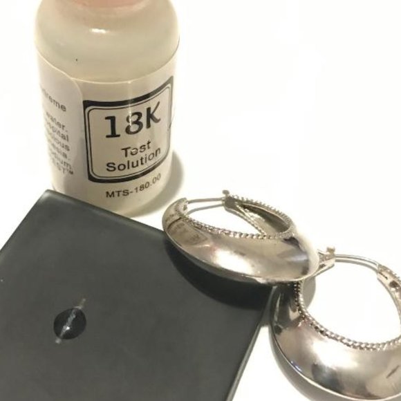 LC Sterling (925) Silver Chunky Hoop Earrings - Picture 10 of 10